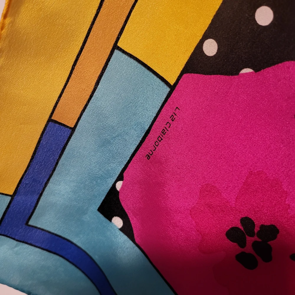 Liz Claiborne Pink, Yellow, and Blue Scarf